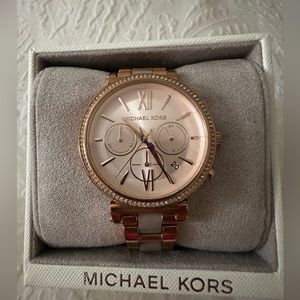 Micheal Kors two tone rose gold women's watch